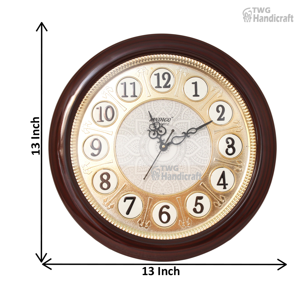 Buy A4 Metal Vintage Golden Metal Wall Clock Wall Hanging Watch for Living  Room Bedroom Hall Office Home- 24