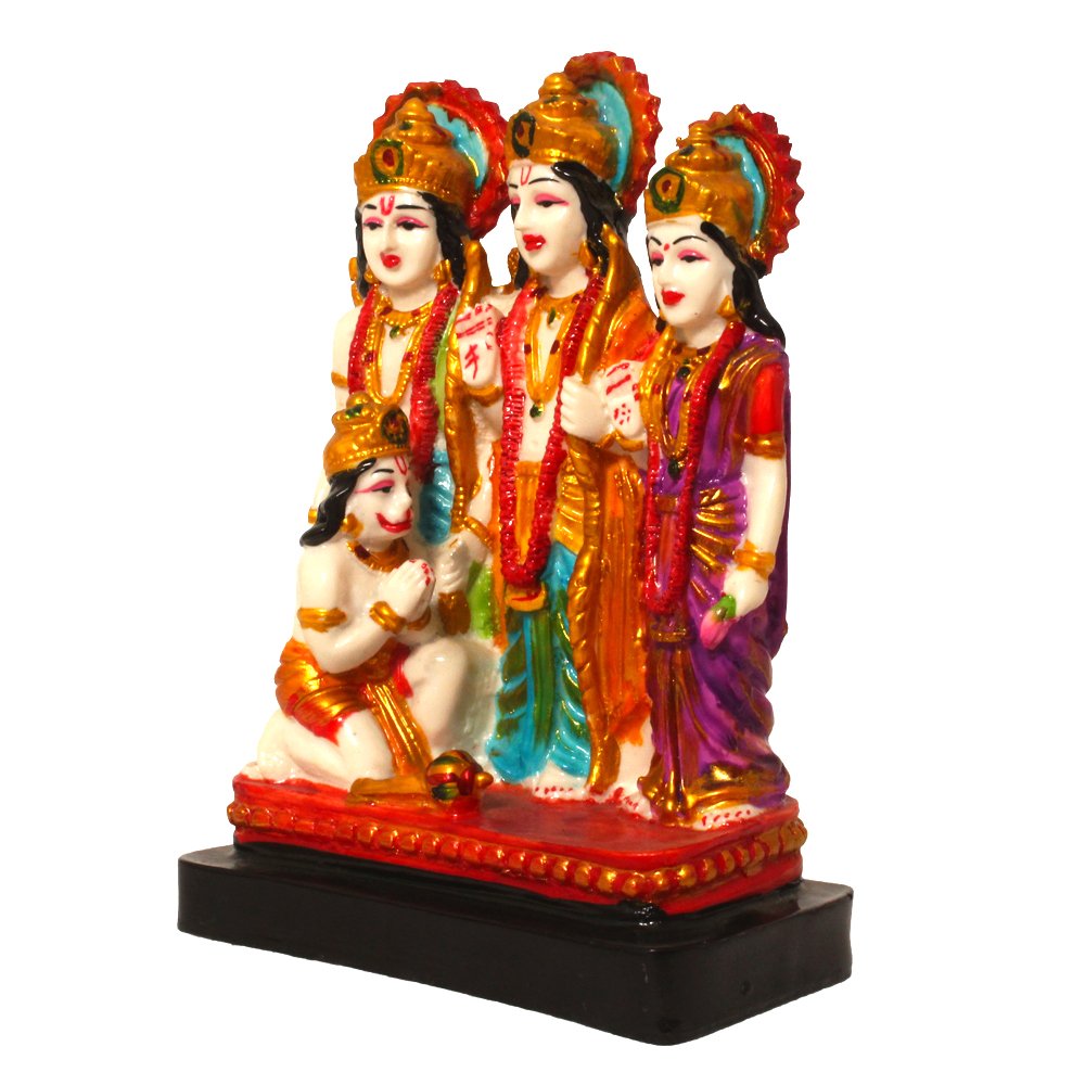 Lord Rama Sita Laxman Hanuman Sculpture Idol 7 Inch ( 18 cm )