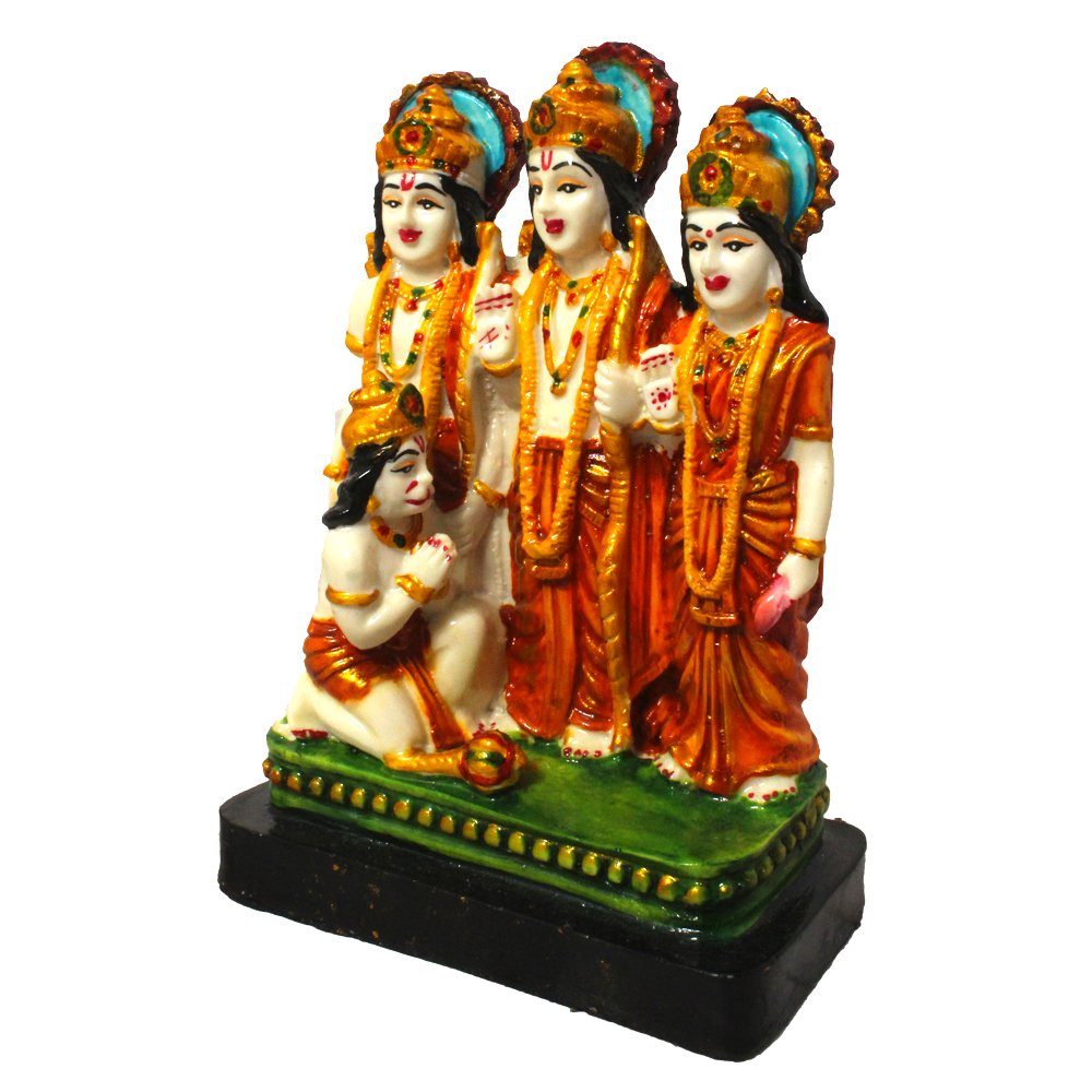 Ram Darbar For Diwali Pooja Gift Sculpture 7 Inch ( 18 cm )