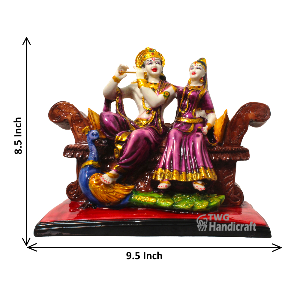 Manufacturer of Radha Krishna Idol handmade handicraft statues