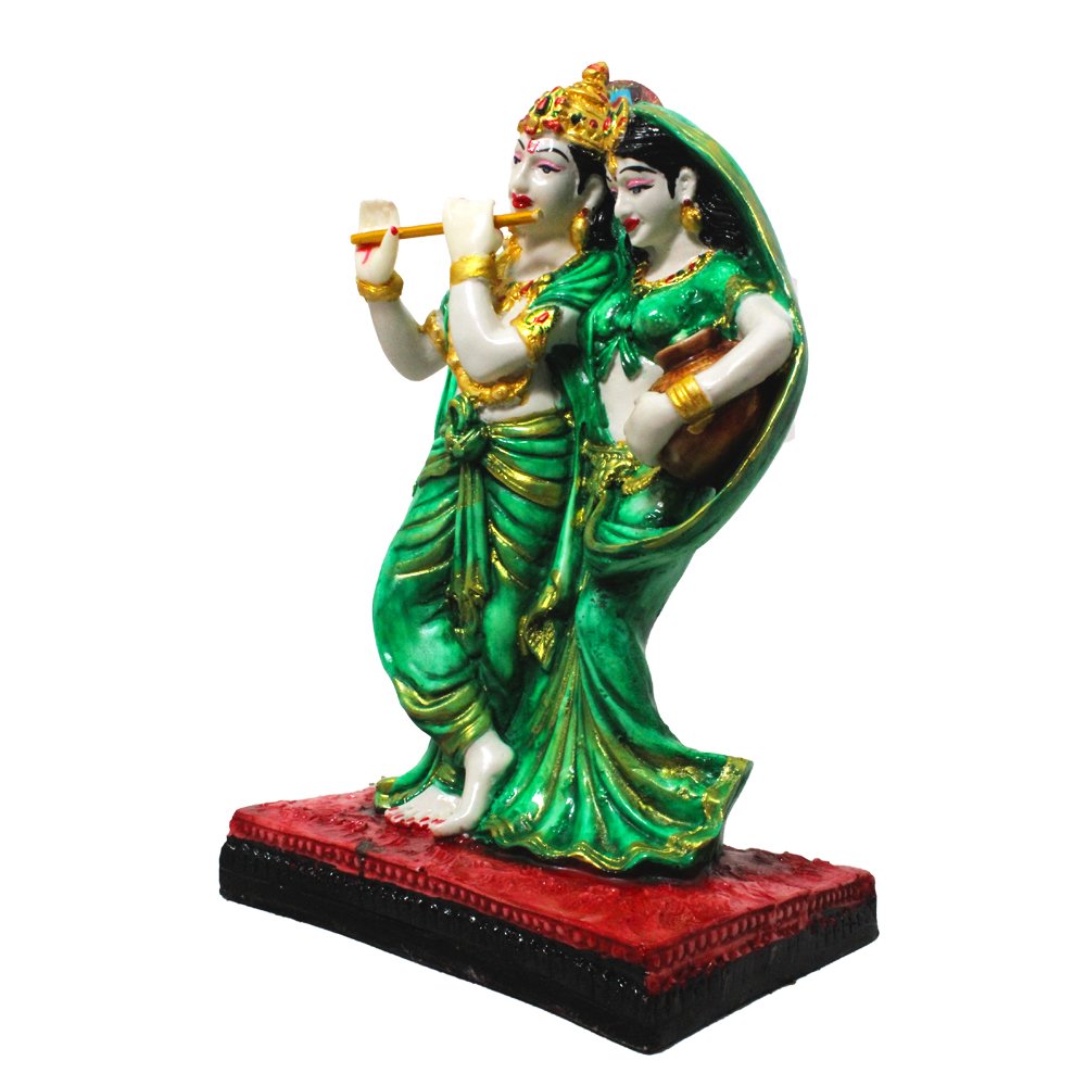 Radha Krishna Temple Decoration Idol 10.5 Inch ( 27 cm )