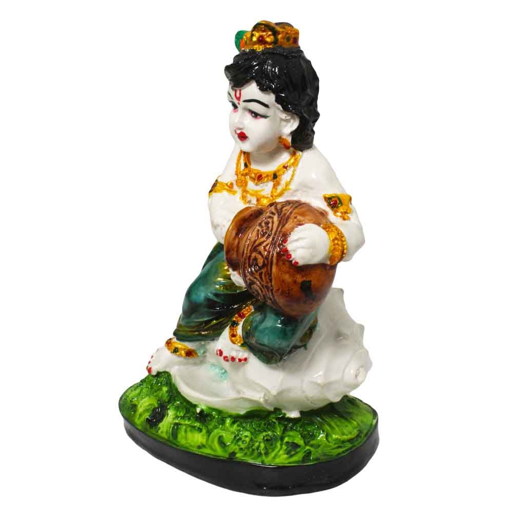 Baby Krishna Eating Butter Showpiece 9 Inch ( 23 cm )