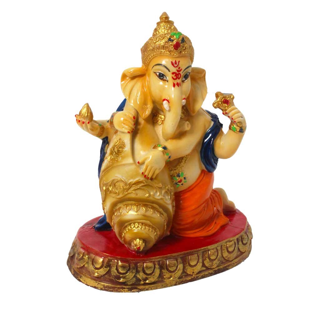 Shankh Ganesha Idol 6.5 Inch ( 17 cm )