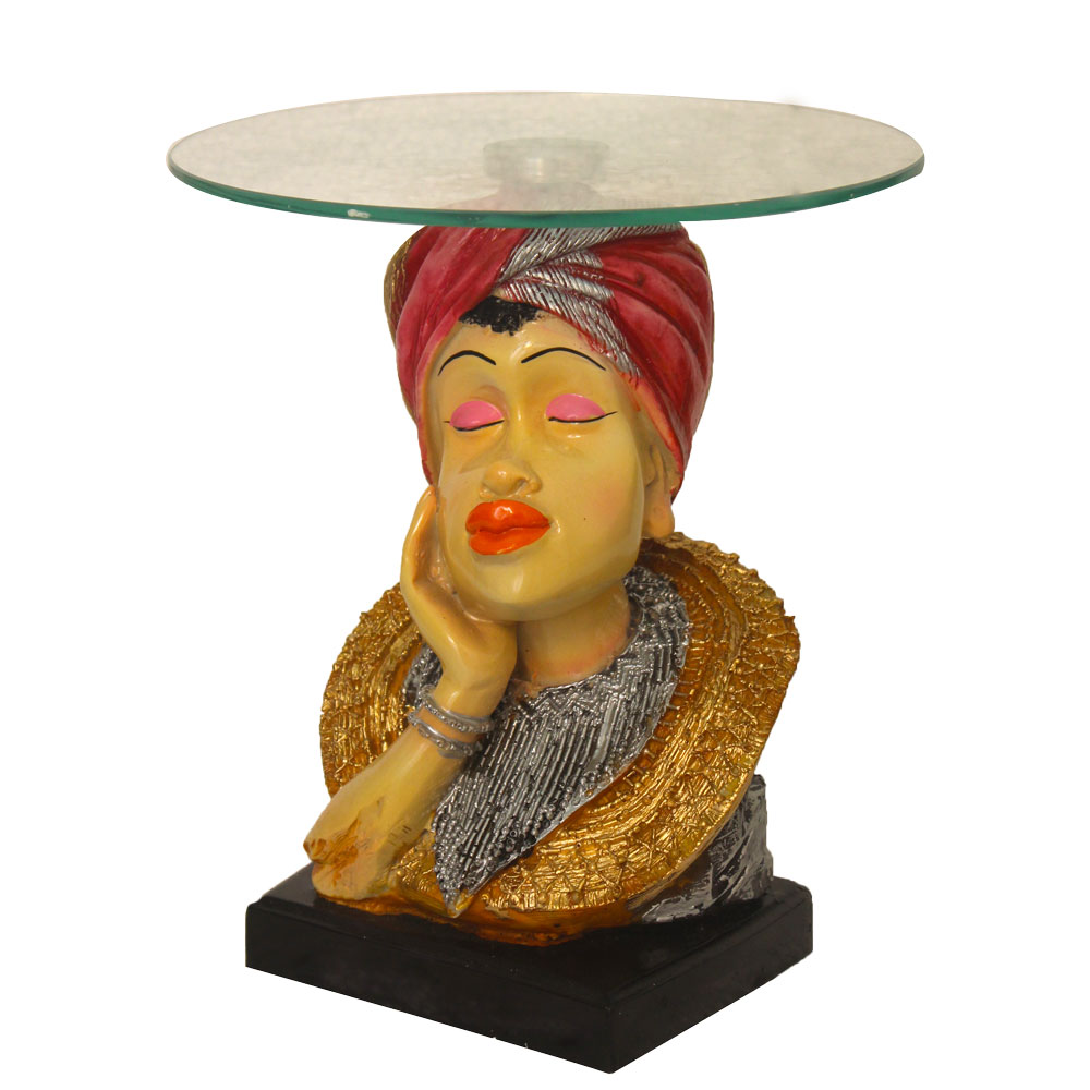 Decorative Nigro Lady Table Showpiece 10 Inch