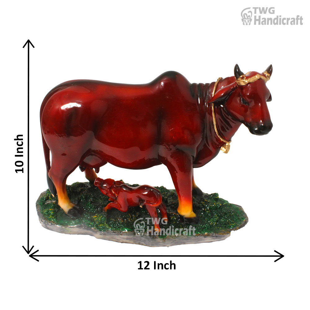 Manufacturer of Kamdhenu Cow and Calf Statue | Cow Statue Exporter in 