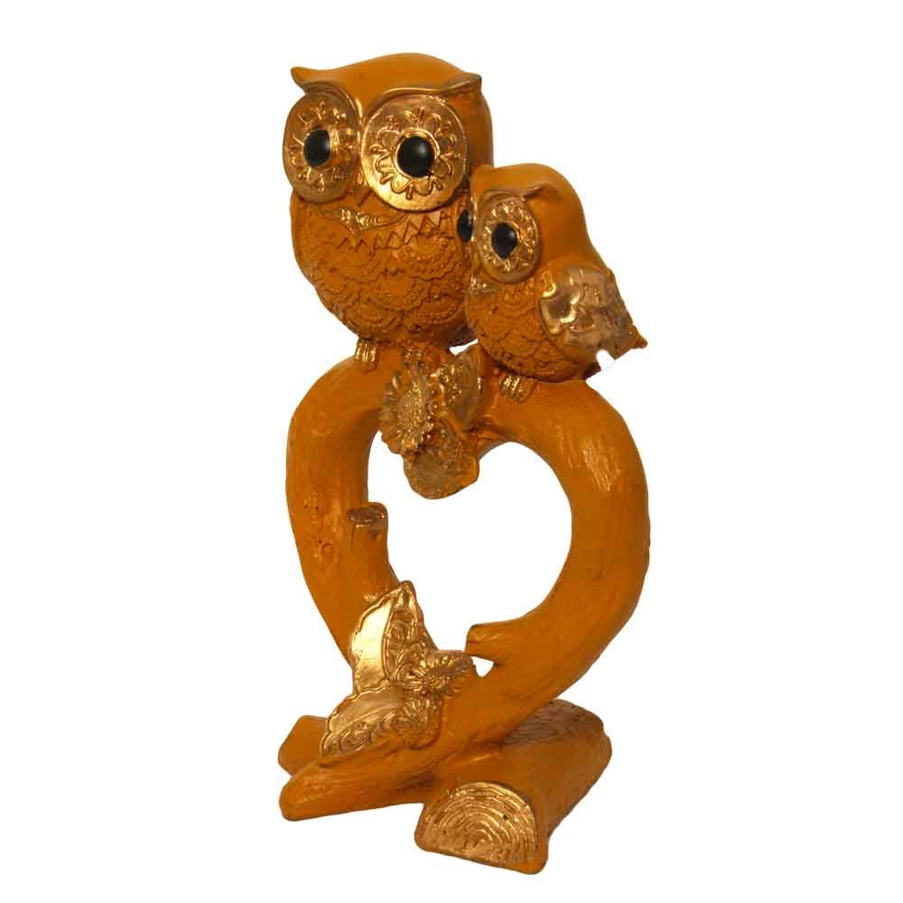 Decorative Couple Owl Statue 7.25 Inch ( 18.5 cm )