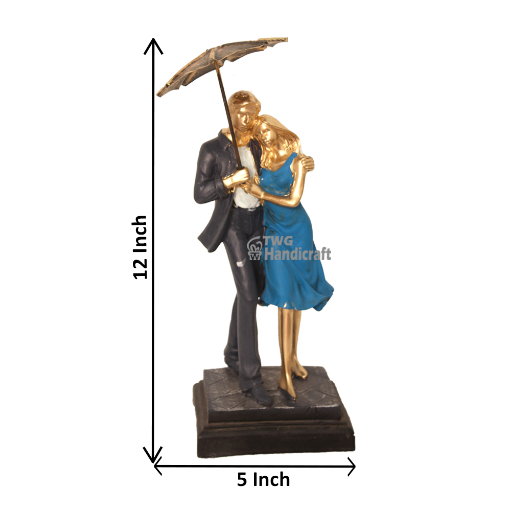 Exporters of Polyresin Couple Figurine Statue | Umbrella Couple Factory Rate
