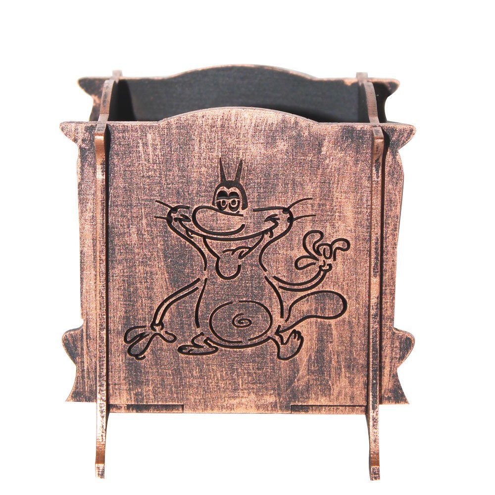 Wooden Mdf Cartoon Pen Stand 4 Inch ( 10.5 cm )