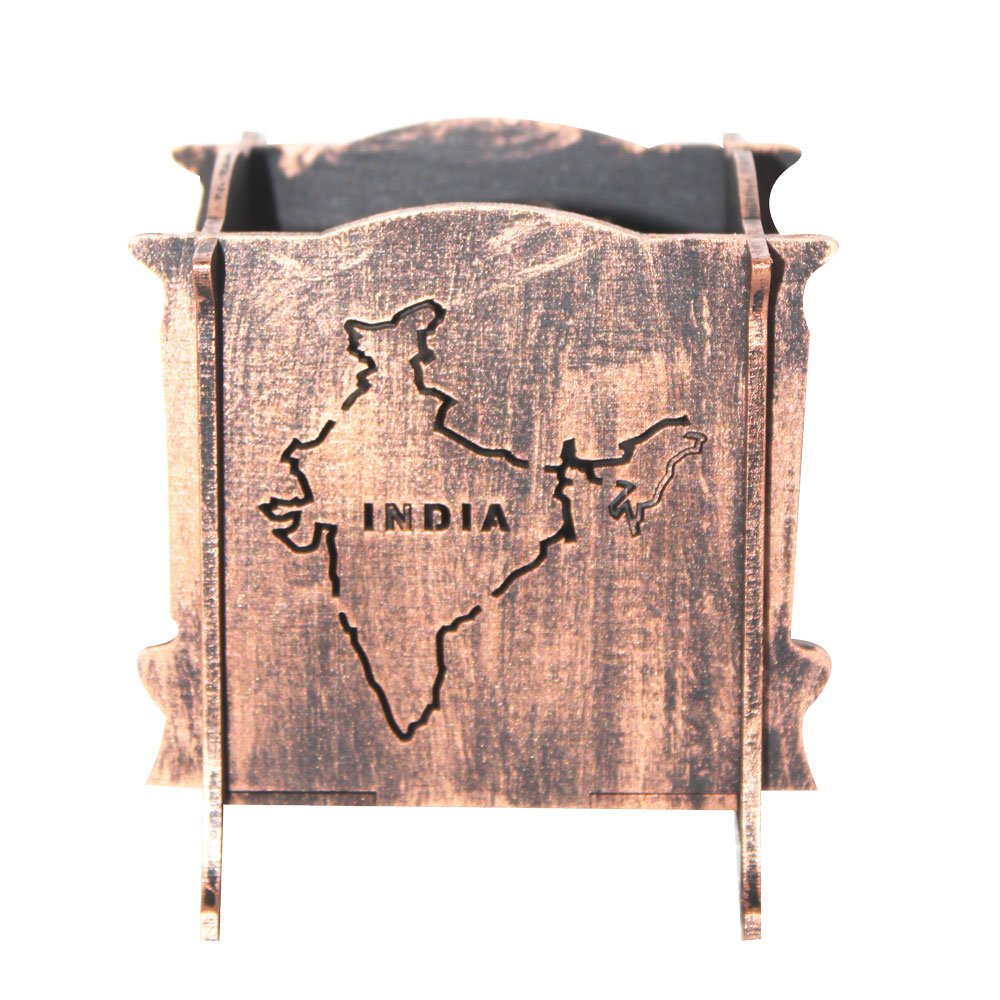 Proud to be Indian Pen Stand Wooden Mdf 4 Inch ( 10.5 cm )