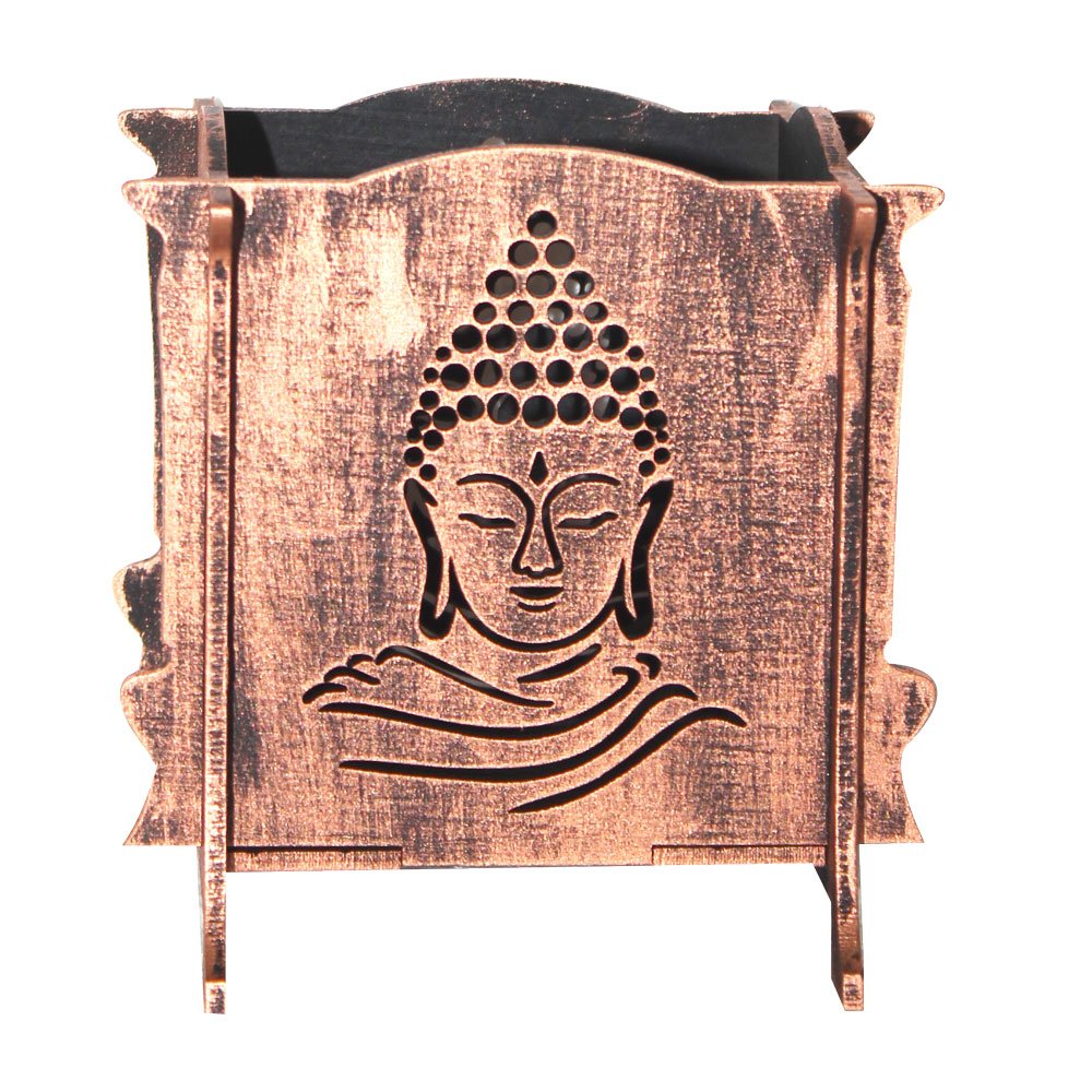 Buddha Art Pen Stand Wooden Mdf 4 Inch ( 10.5 cm )