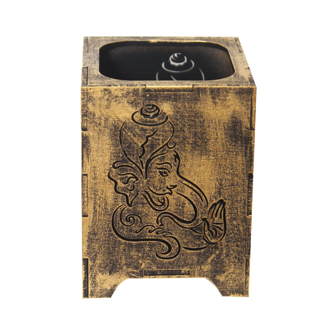 Handicraft Lord Ganesha Pen Stand Wooden Mdf 4 Inch ( 10.5 cm )