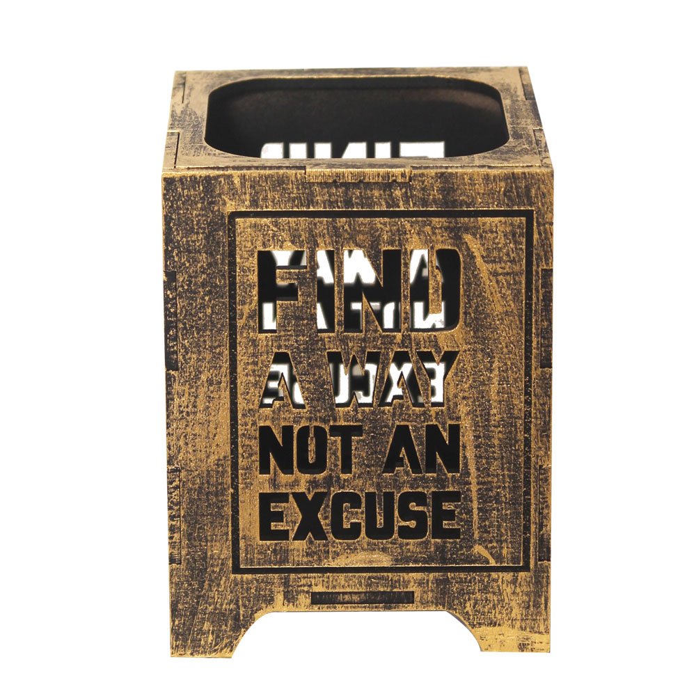 Quotes Pen Stand Wooden Mdf 4 Inch ( 10.5 cm )