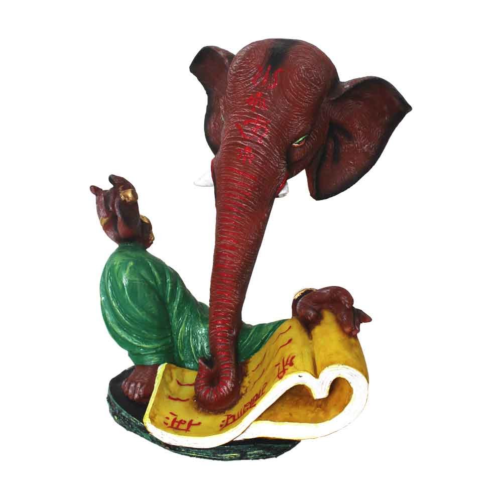 Handicraft Writing Ganesha Statue 13 Inch ( 33.5 cm )