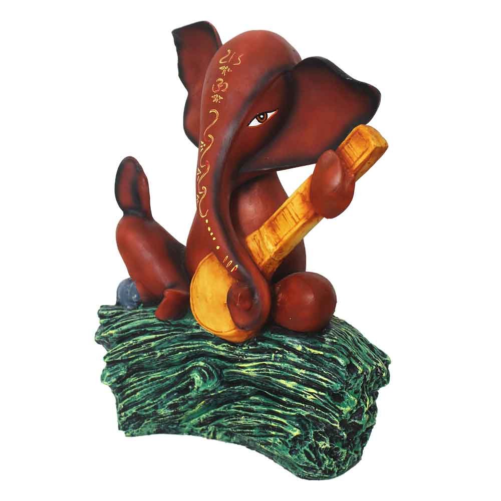 Modern Art Sitar Ganesha Statue Showpiece 15 Inch ( 38.5 cm )