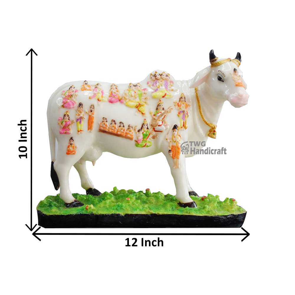 Manufacturer of Kamdhenu Cow and Calf Statue | Cow Figurine Wholesale Rate