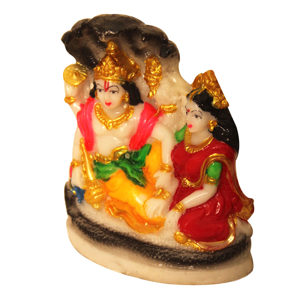 Lord Vishnu Laxmi Idol 4.5 Inch
