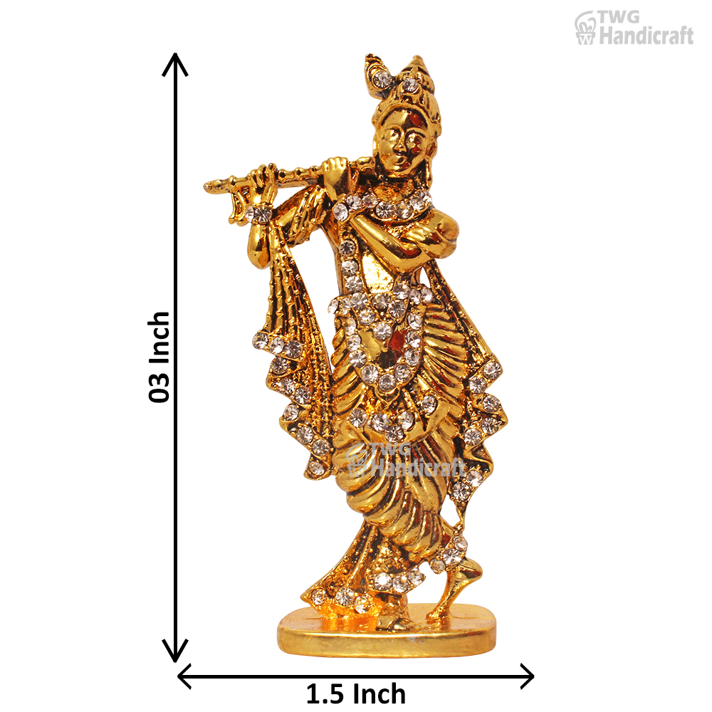 Brass Murli Krishna Statue Krishna Idol for Home Decor Krishna