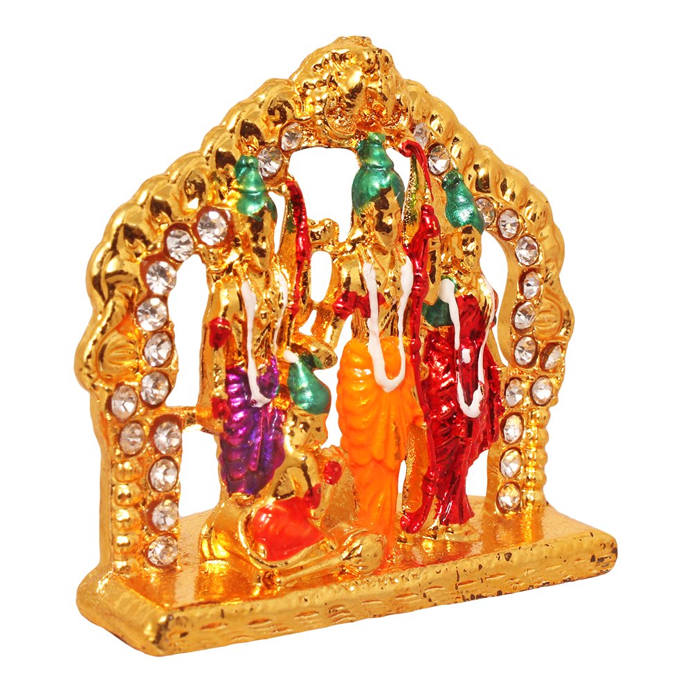 Metallic Ram Darbar Statue Car Dashboard Idol 1.5 Inch ( 4 cm )