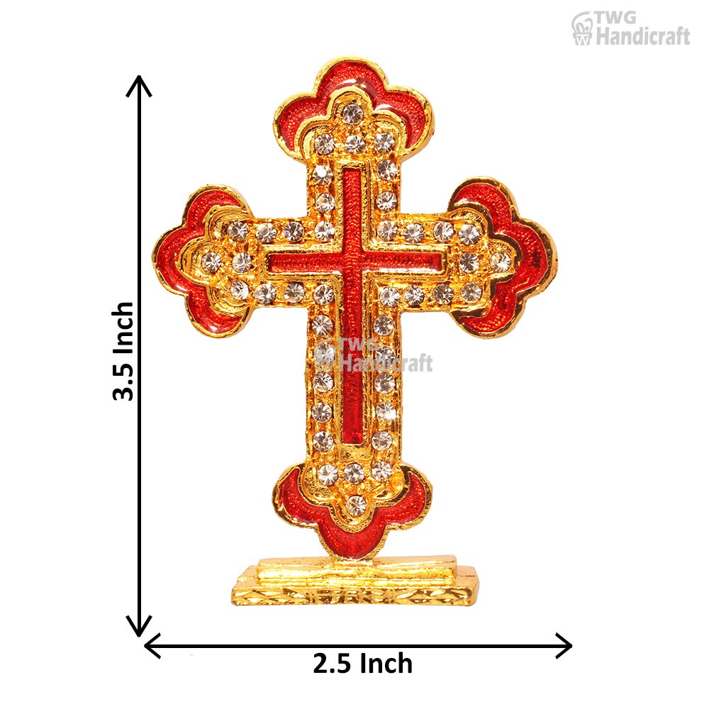 Gold Plated Metal Cross for Car Dashboard in Wholesale | TWG Handicraft