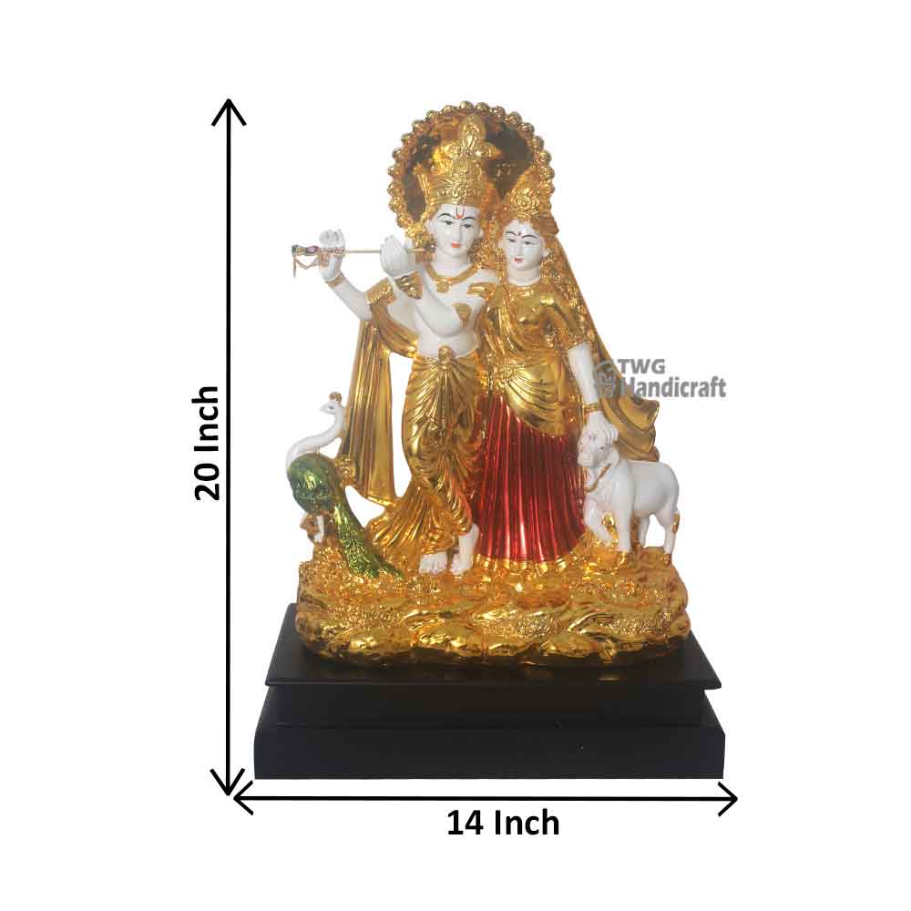 Gold Plated Radha Krishna Statue Wholesale Supplier in India Dealers Welcome
