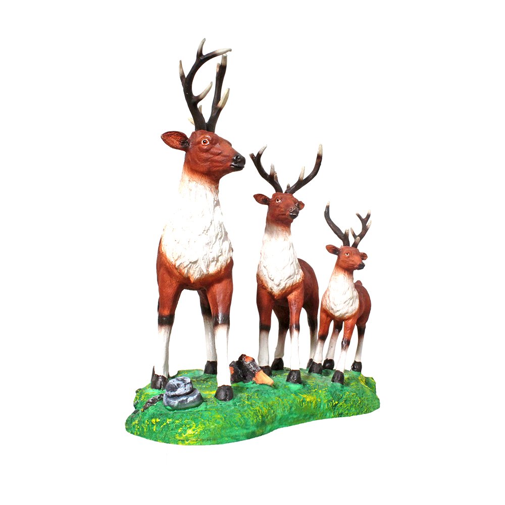 3 Set of Deer Statue Showpiece 15.5 Inch ( 39.5 cm )