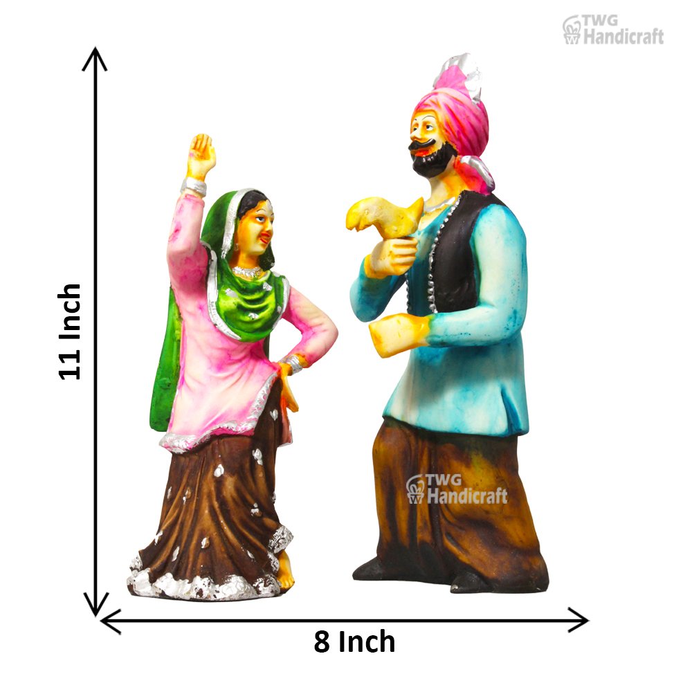 Indian Cultural Statue Wholesale Supplier in India Punjabi Dancing Par