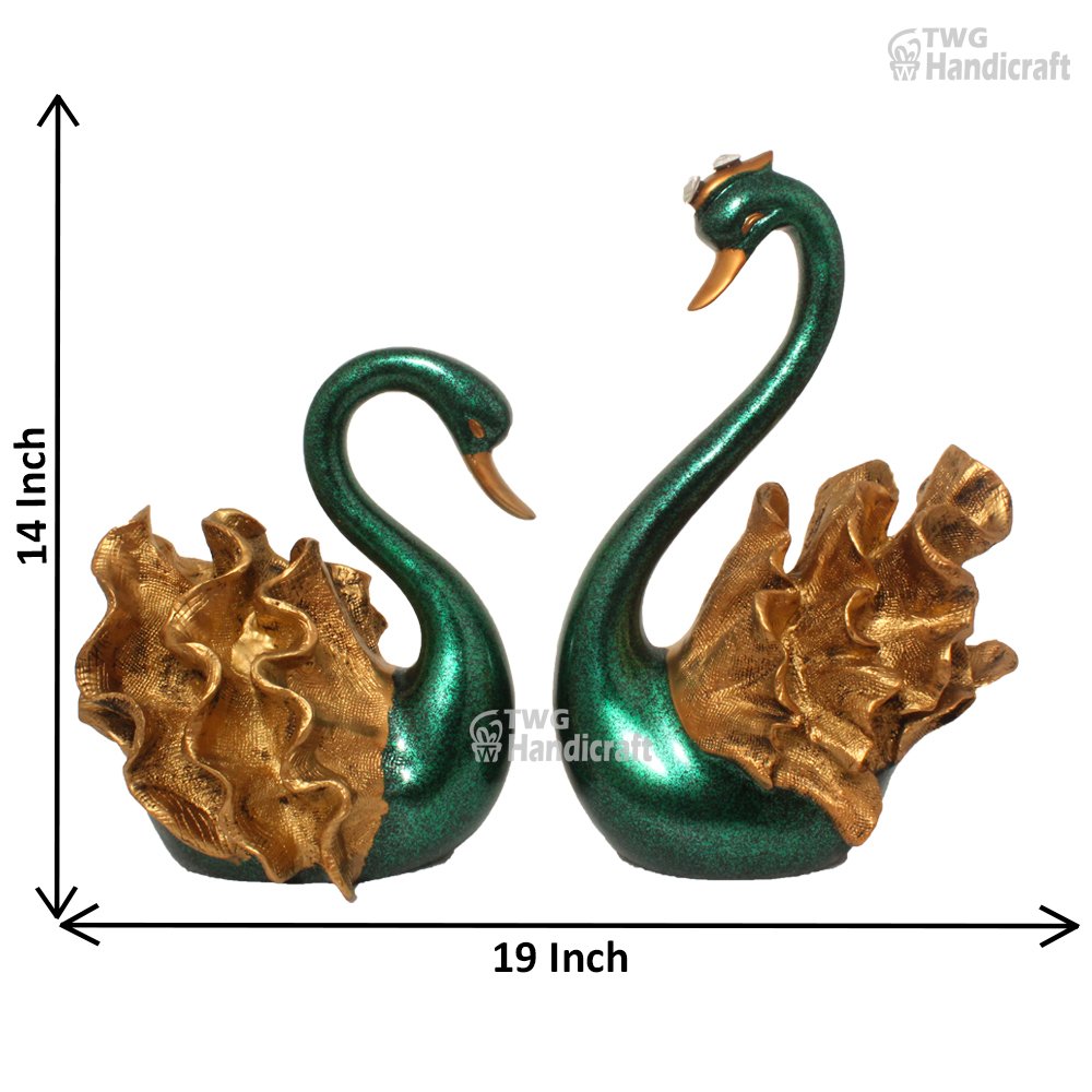 Feng Shui Swan Couple Statue Manufacturers in Meerut | Decorative Showpiece