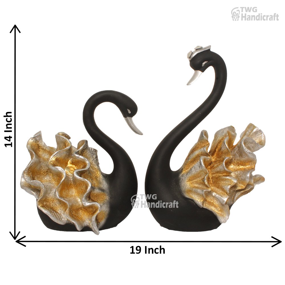 Feng Shui Swan Couple Statue Wholesalers in Delhi | Decorative Showpiece Factory