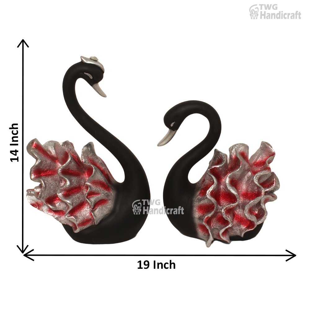 Feng Shui Swan Couple Statue Manufacturers in Meerut | Decorative Showpiece Factory