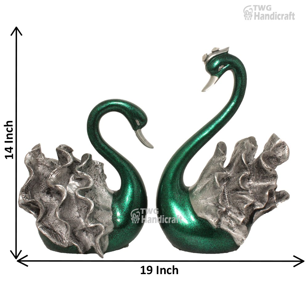 Feng Shui Swan Couple Statue Manufacturers in Delhi Home Decor Showpiece