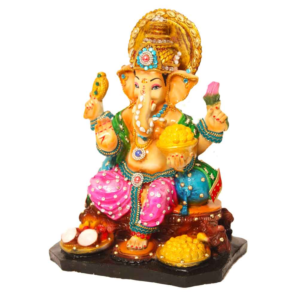 Lord Ganesha Statue Religious Idol 13.5 Inch