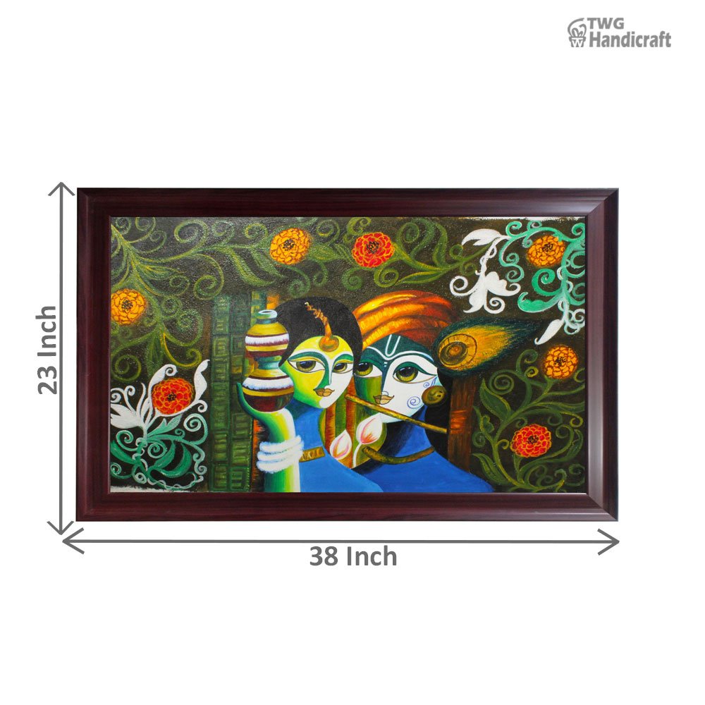 Textured Canvas Paintings Manufacturers in India Radha Krishna Canvas Art Painting