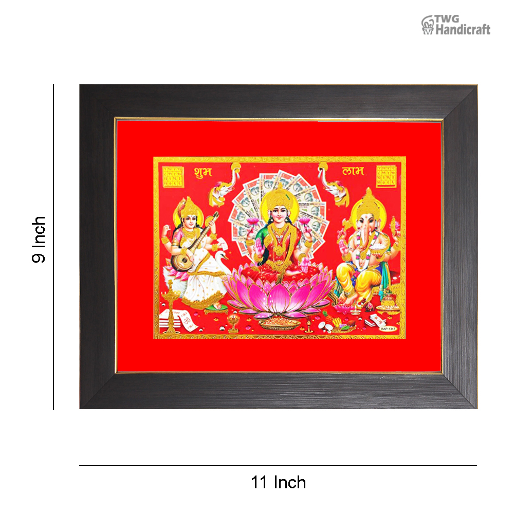24 K Golden Frames Manufacturers in Chennai Golden Foil Laxmi Ganesh Sarswati Frames