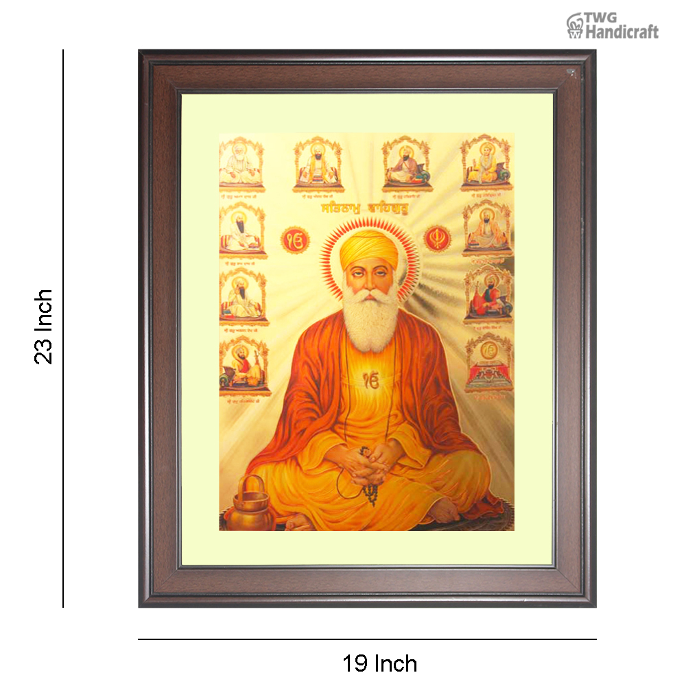 Manufacturer & Wholesaler of Guru Nanak 24K Golden Foil Religious Frame