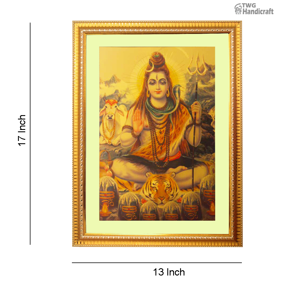 Manufacturer & Wholesale Supplier of 24K Golden Foil Lord Shiva God Frames