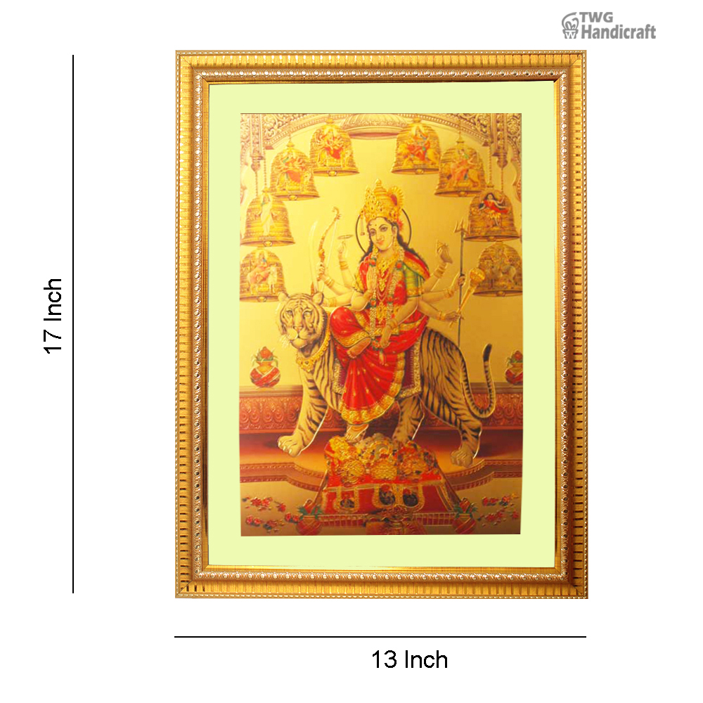 Manufacturer & Wholesale Supplier of 24K Golden Foil Nav Durga God Frames
