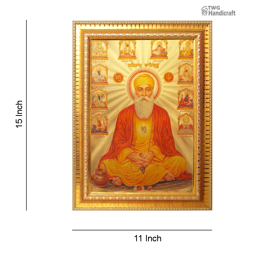 Manufacturer & Supplier of 24K Golden Foil Guru Nanak Ji Religious God Photo Frame