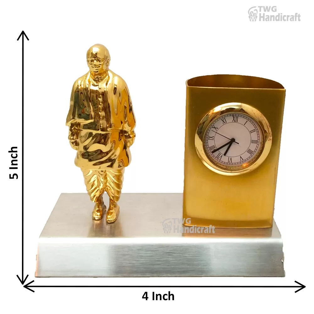 Statue of unity Table Clock Pen Stand 4 Inch - 28X0038G000XTNE